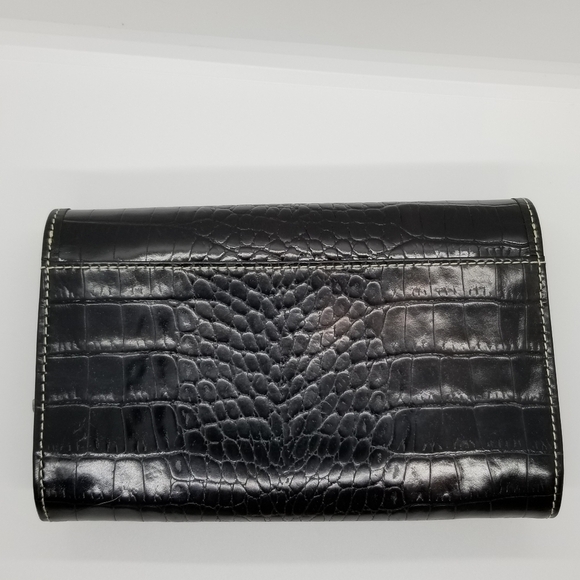 Brighton black croc embossed wallet - Picture 4 of 8